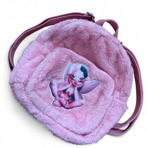 Melanie Martinez Portals Tour Pink fuzzy fairycore mini backpack